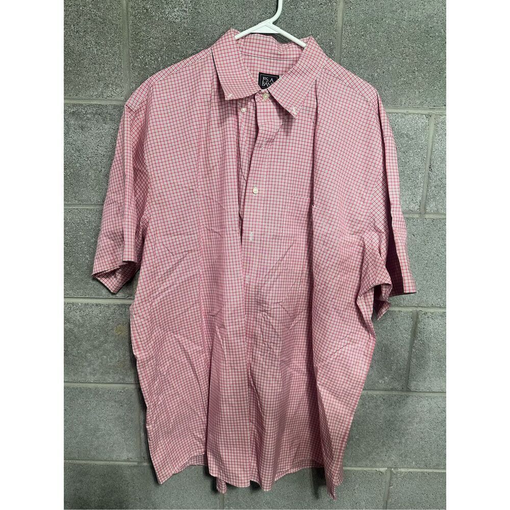 JoS.A.Bank Traveler Long Sleeve Button Down Plaid Shirt Men's 2X
